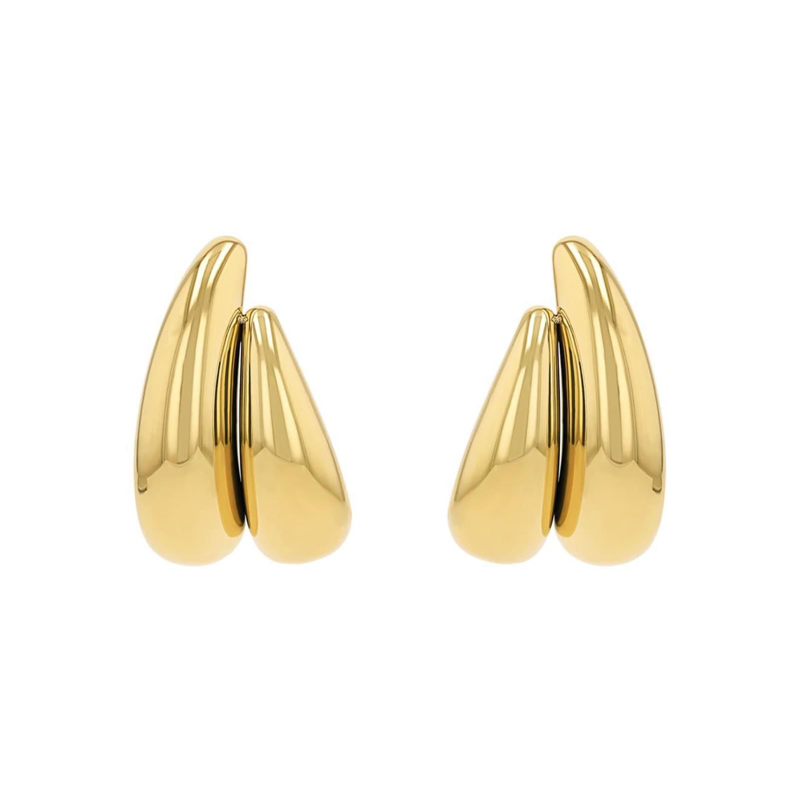 Yellow Gold Coloured Hoop Earrings