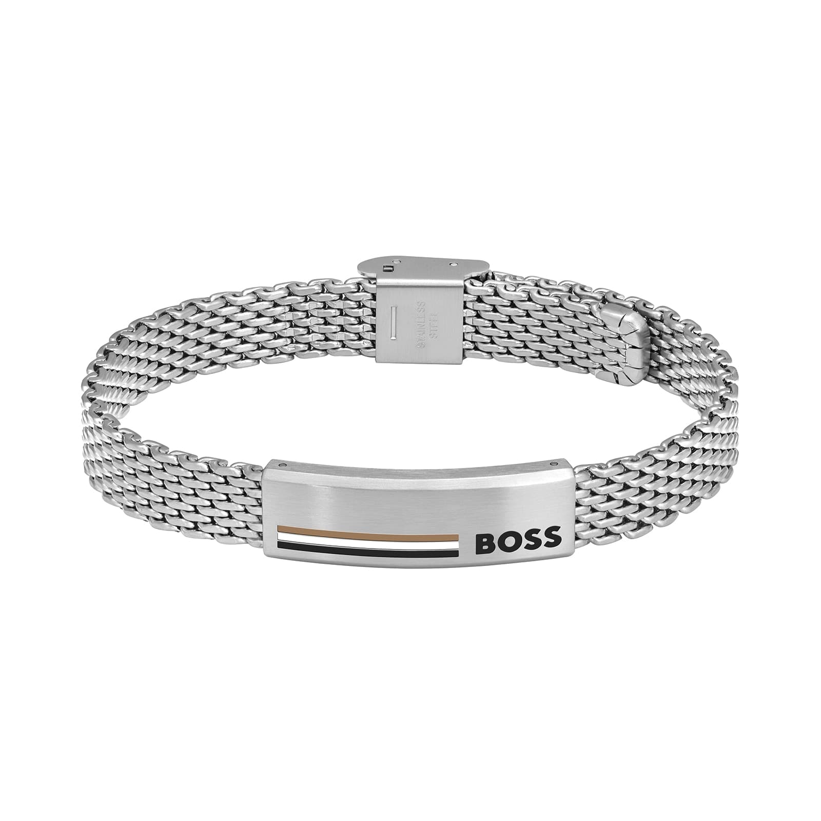 Gents BOSS Alen Stainless Steel Mesh Bracelet