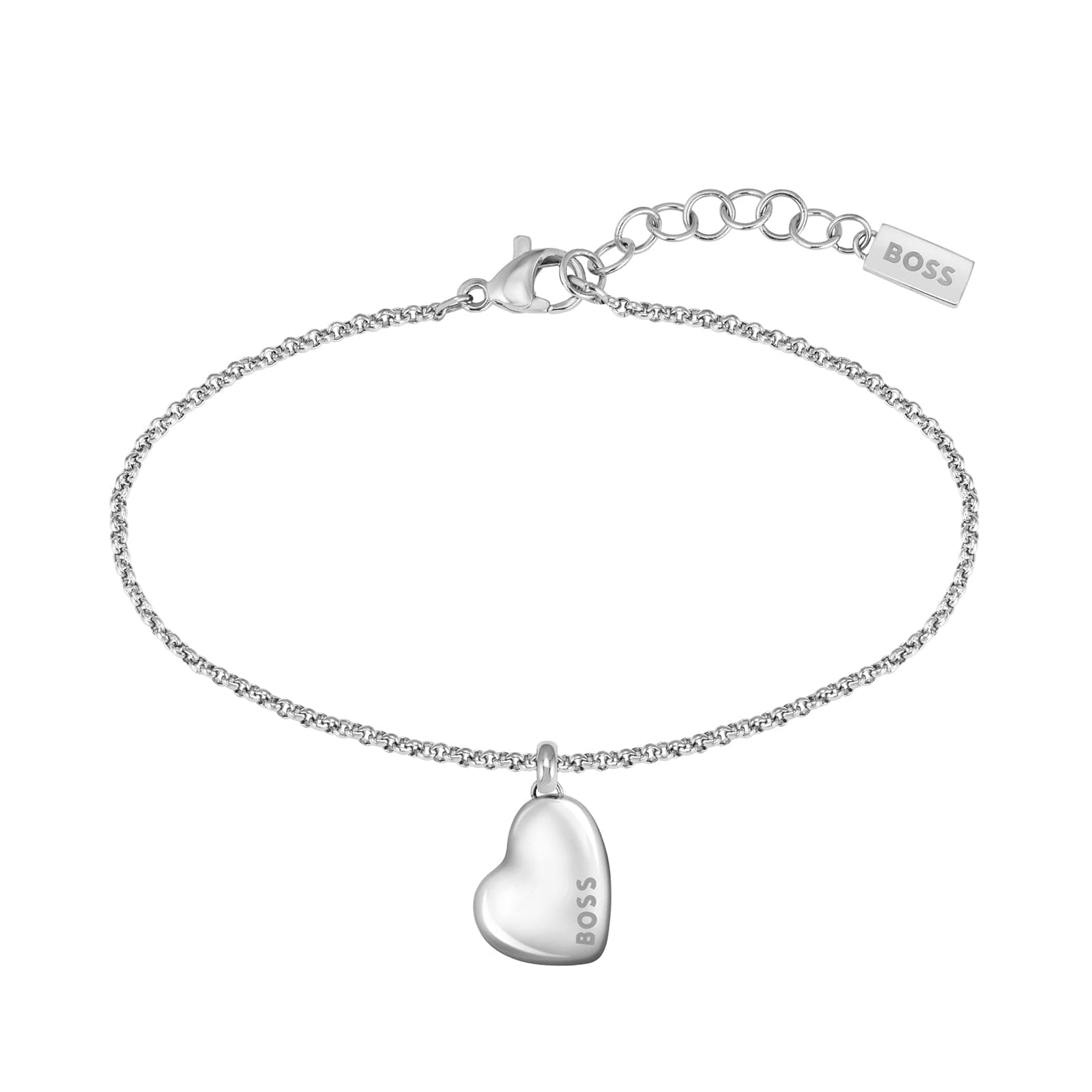 Ladies BOSS Honey Stainless Steel Heart Bracelet
