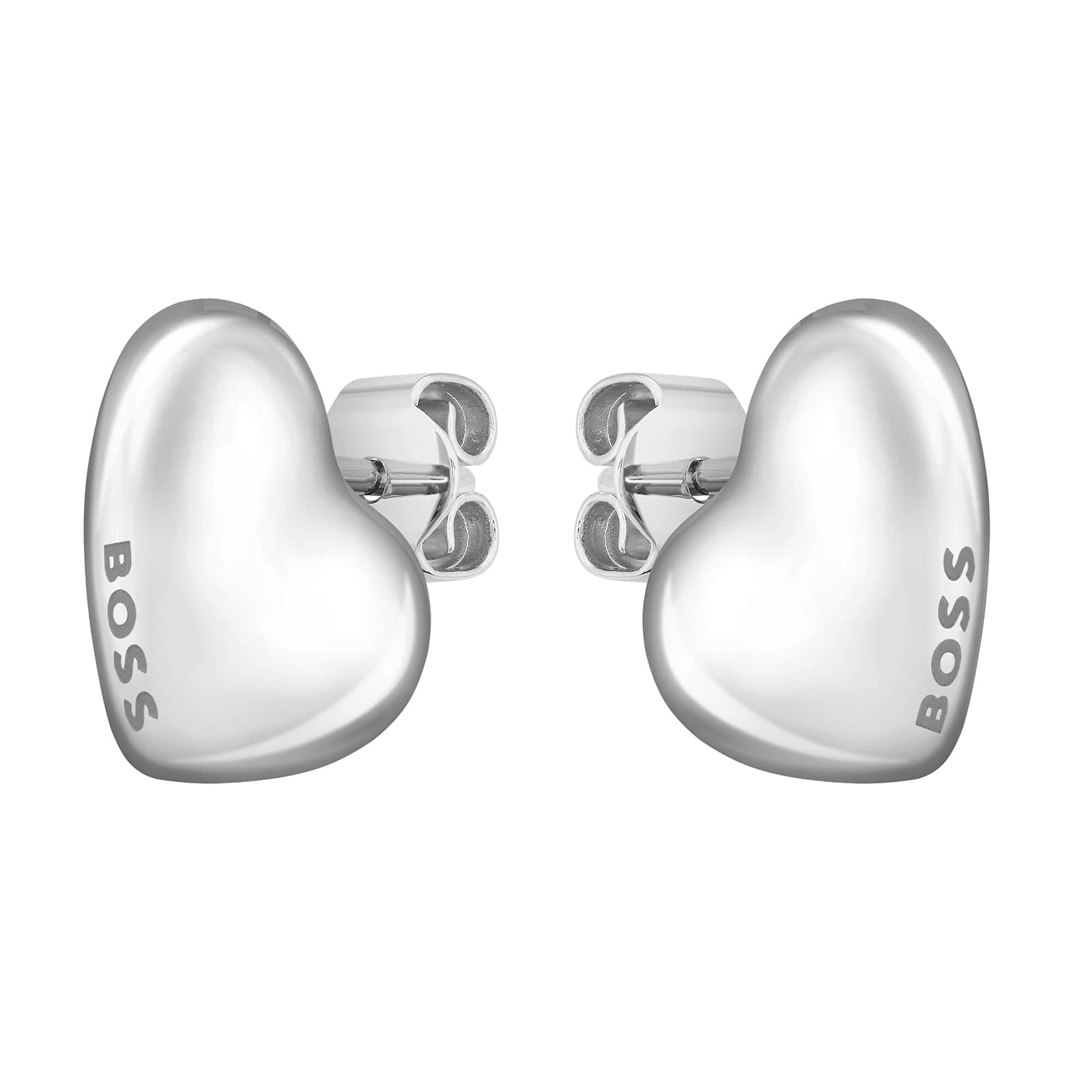 Ladies BOSS Honey Stainless Steel Heart Earrings