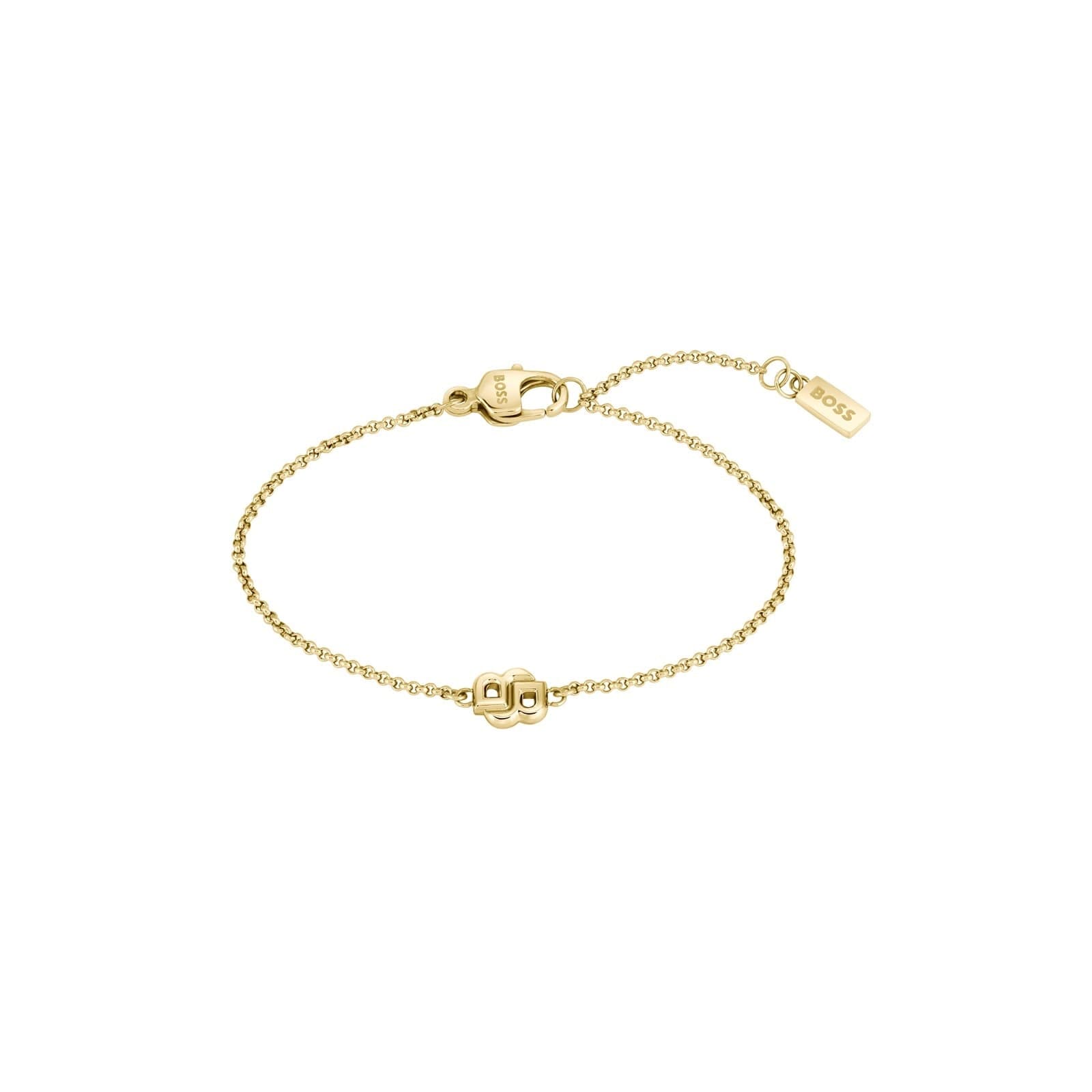 Ladies BOSS Double B Yellow Gold Coloured Bracelet