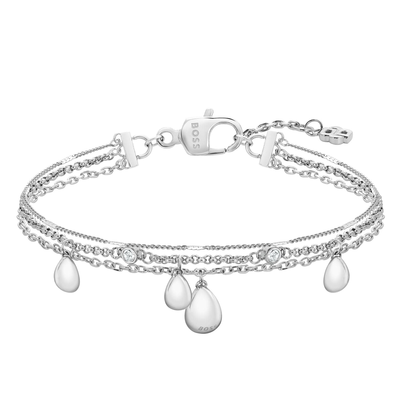 Ladies BOSS Selena Stainless Steel Droplet Charm Bracelet